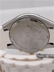 Michele Tahitian Jelly Bean White Gold & Silver Two Tone Watch MWW12F000056